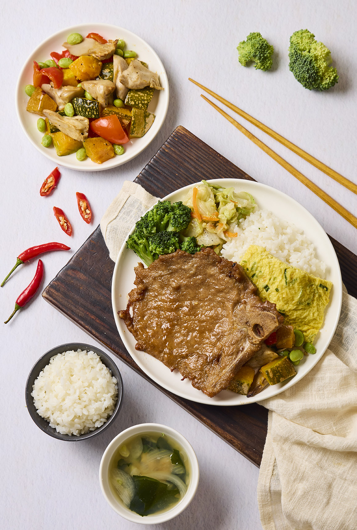 黃甜烤肉飯排骨飯厚切炸排骨餐盒